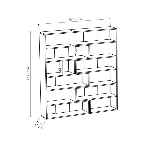 Libreria ad angolo in legno di rovere Molly N 4 - Decortie-image-2
