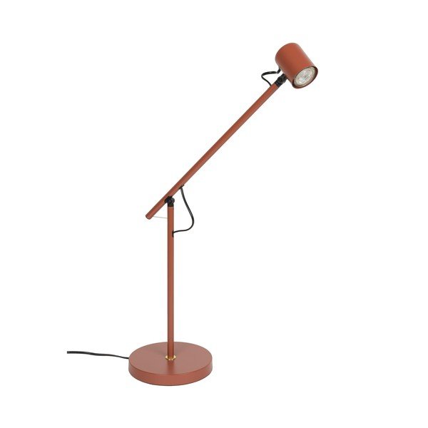 Lampada da tavolo rossa in metallo (altezza totale 45,5 cm) Aero – White Label