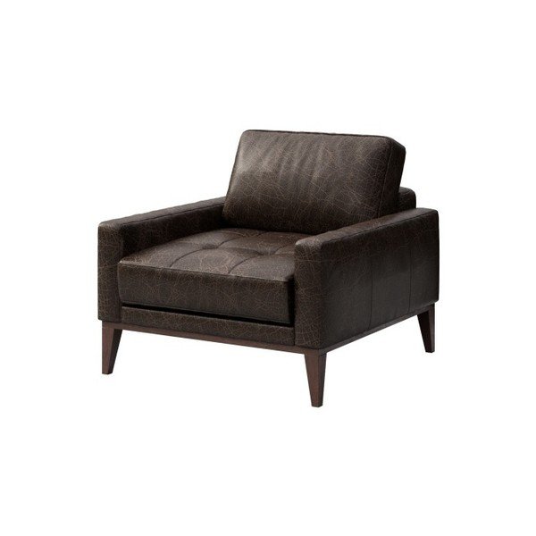 Poltrona in pelle testa di moro Tufted Musso - MESONICA-image-2