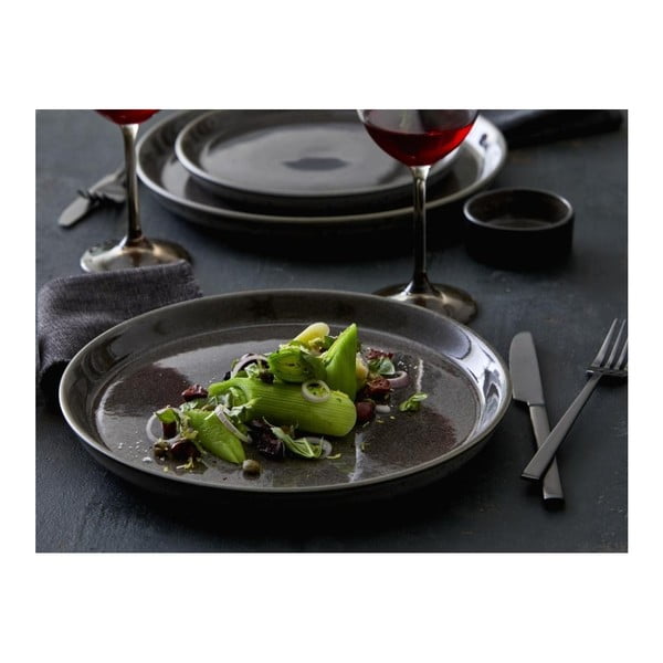 Piatto grigio scuro in gres ø 27 cm Gastro Grey/Grey – Bitz-image-1