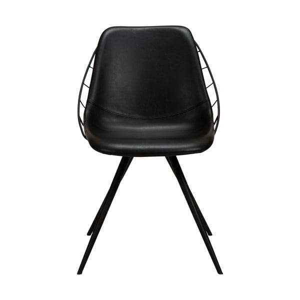 Sedia da pranzo in similpelle nera Sway - DAN-FORM Denmark-image-1