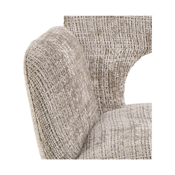 Sedia da pranzo grigio chiaro in imbottito con braccioli Graham – Actona-image-4