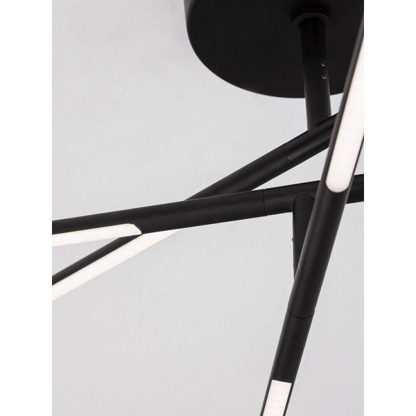 Plafoniera LED nera in metallo con paralume in vetro acrilico con intensità regolabile 77x84 cm Raccio – Nova Luce-image-2