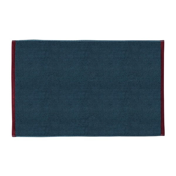 Tappetino per il bagno blu scuro/grigio in cotone organico 50x80 cm Soft – Mette Ditmer Denmark
