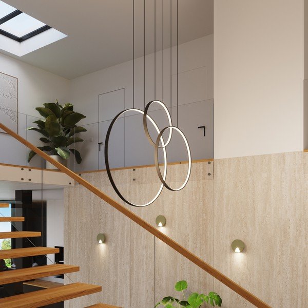 Lampadario LED nero in alluminio RIO – Thoro-image-2