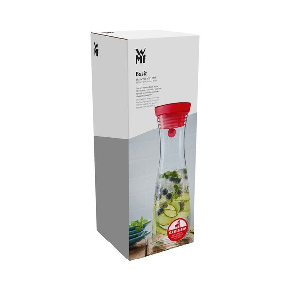 Skleněná dóza na vodu s červeným víkem WMF, 1 l-image-3