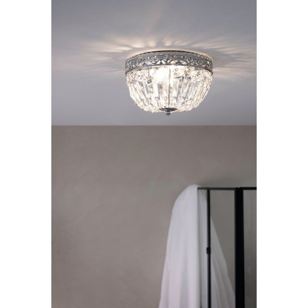 Lampada da soffitto in argento con paralume in vetro Etienne - Markslöjd-image-2