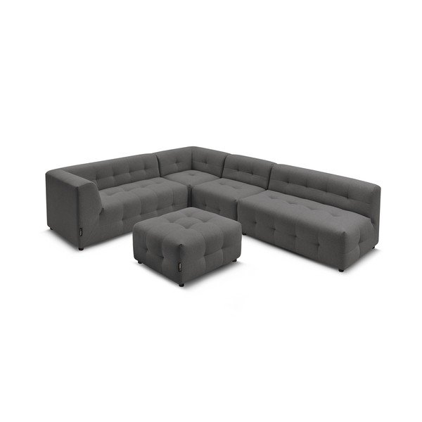 Divano angolare grigio scuro (angolo sinistro) Kleber - Bobochic Paris-image-3