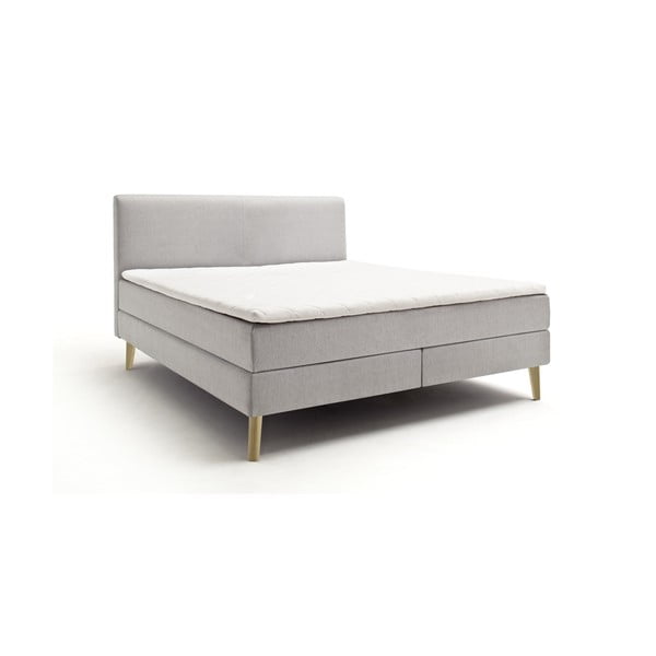 Letto boxspring grigio chiaro 180x200 cm Greta - Meise Möbel