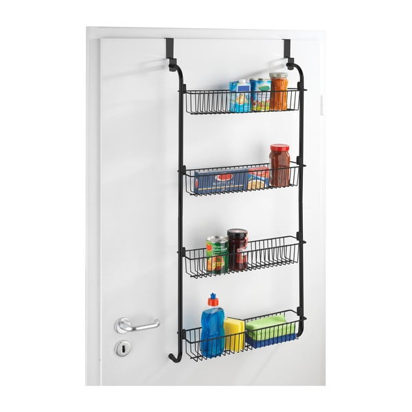 Organizzatore per ante da cucina sospese di colore nero - Wenko-image-1