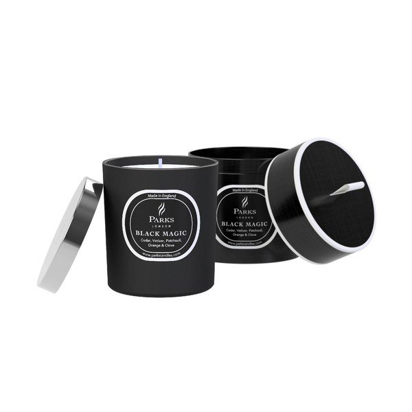 Candela al profumo di cedro e vetiver Magic, 45 ore di combustione - Parks Candles London-image-1