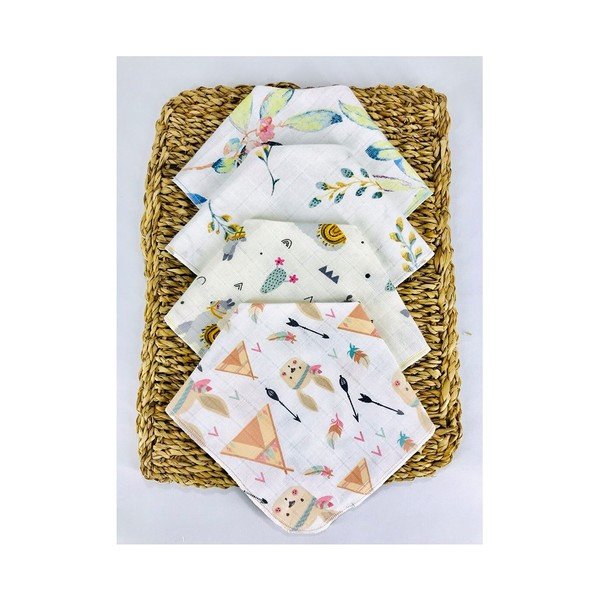 Bavaglini in mussola bianca in set da 4 Mila - Mila Home-image-1