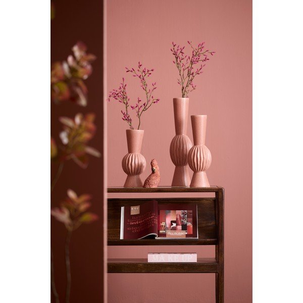 Tavolo consolle colore naturale scuro con piano in vetro 41x119 cm Yuki – Light & Living-image-2