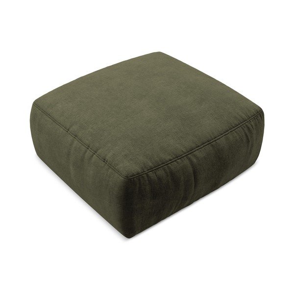 Poggiapiedi verde con rivestimento in ciniglia Kuki – Makamii-image-2