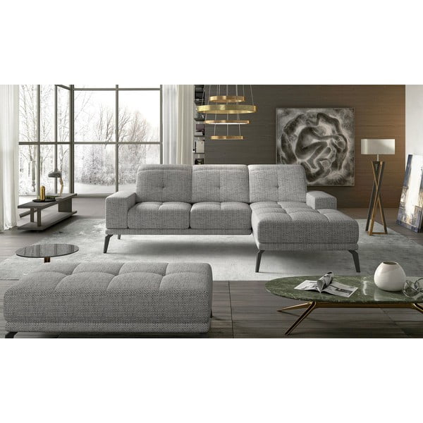 Divano angolare grigio (con penisola a destra/con chaise lounge) Torrense – ELTAP-image-1