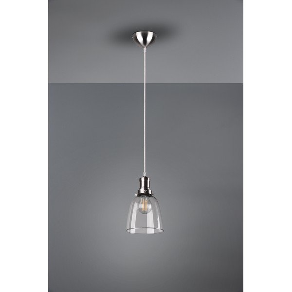 Lampadario argentato con paralume in vetro ø 14 cm Vita – Reality-image-2