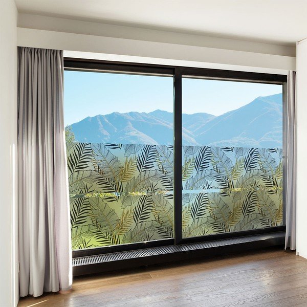 Adesivo per finestre 200x40 cm Classy Palm Leaves - Ambiance-image-1
