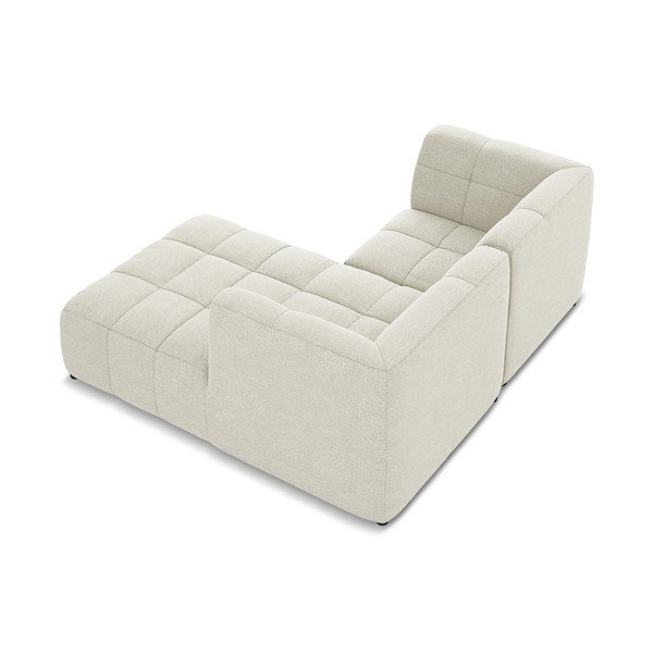 Divano angolare beige (con penisola a destra/con chaise lounge) con rivestimento in bouclé Aloha – Makamii-image-4