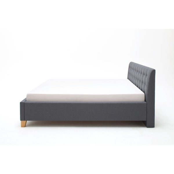 Letto matrimoniale imbottito grigio rete non inclusa 140x200 cm Lucca – Meise Möbel-image-4