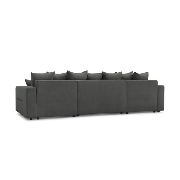 Divano letto a U grigio scuro Envy - Bobochic Paris-image-4