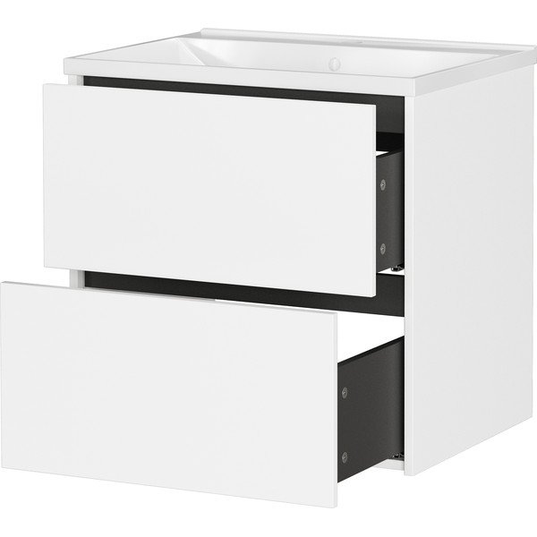 Mobile da lavabo bianco opaco da appendere 61x61 cm Bodera – Germania-image-3