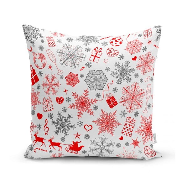 Set di 4 federe natalizie e runner da tavola Fiocchi di neve - Minimalist Cushion Covers-image-3