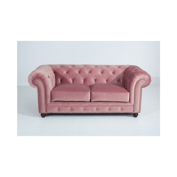 Divano rosa Orleans Velvet, 196 cm - Max Winzer