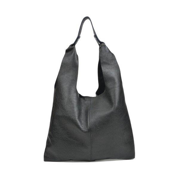 Černá kožená kabelka Sofia Cardoni Hobo-image-3