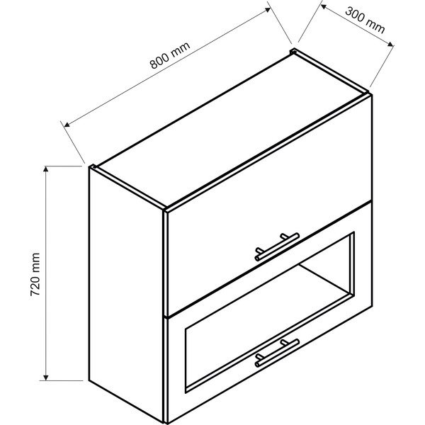 Mobile cucina superiore (larghezza 80 cm) Nico - STOLKAR-image-1