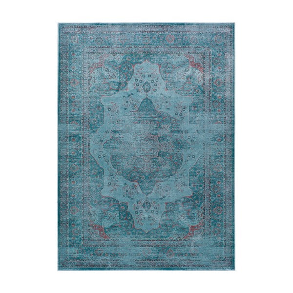 Tappeto in viscosa blu , 160 x 230 cm Lara Aqua - Universal