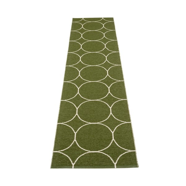 Passatoia da interno/esterno verde scuro 70x300 cm Boo Dark Olive – Pappelina