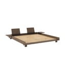 Letto matrimoniale marrone in pino massiccio con rete inclusa 180x200 cm Social – Karup Design