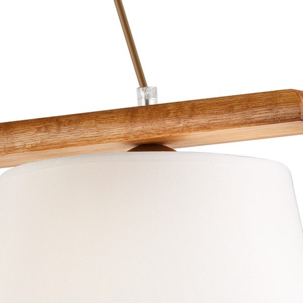 Lampada a sospensione marrone con paralume in tessuto ø 25 cm Aida - LAMKUR-image-4