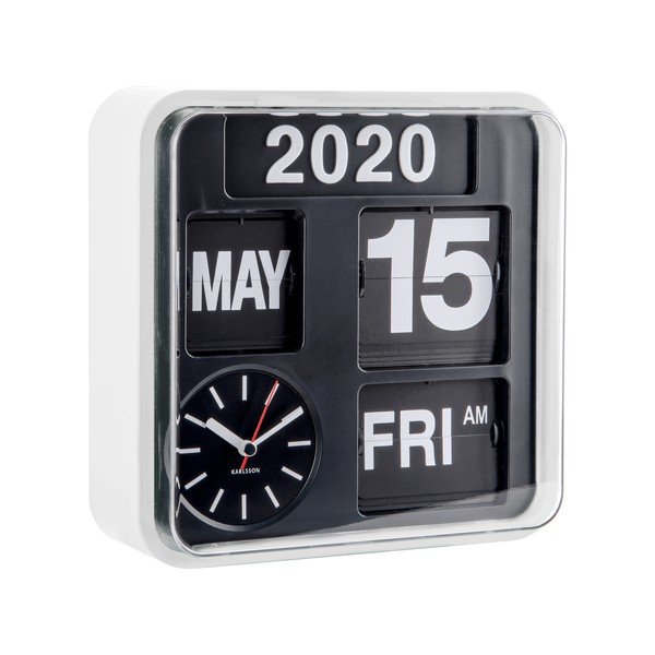 Mini orologio Flip bianco - Karlsson-image-3