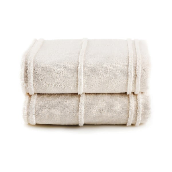 Set di asciugamani tipo terry color crema 2 pz 50x90 cm Arden – Foutastic-image-2