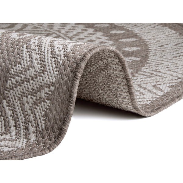 Tappeto per esterni marrone e beige Rotondo, ø 160 cm - Ragami-image-3