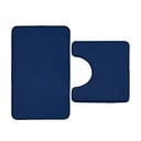 Set di tappetini per il bagno blu scuro in memory foam 2 pz per WC 50x80 cm Anti-Bacterial – Catherine Lansfield