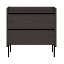 Cassettiera alta nera in rovere 80x82 cm Wrap - Bonami Selection