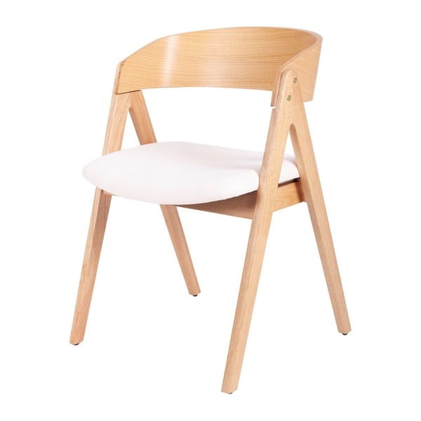 Set di 2 sedie da pranzo in legno di gomma con seduta bianca Rina - sømcasa