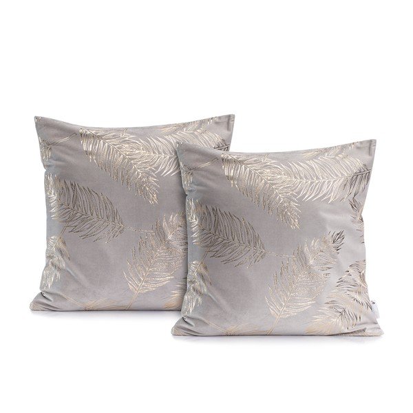 Povlaky na polštáře v sadě 2 ks 45x45 cm Gold Leaves – DecoKing