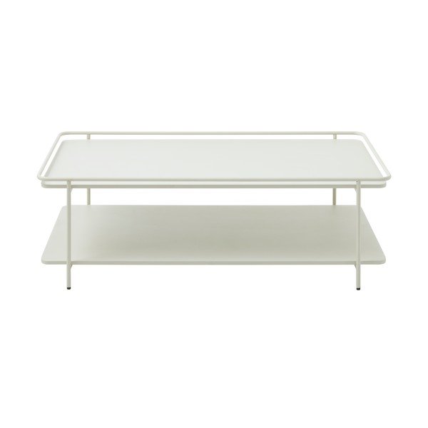 Tavolino da salotto grigio chiaro in metallo 55x110 cm Yuba – Unique Furniture