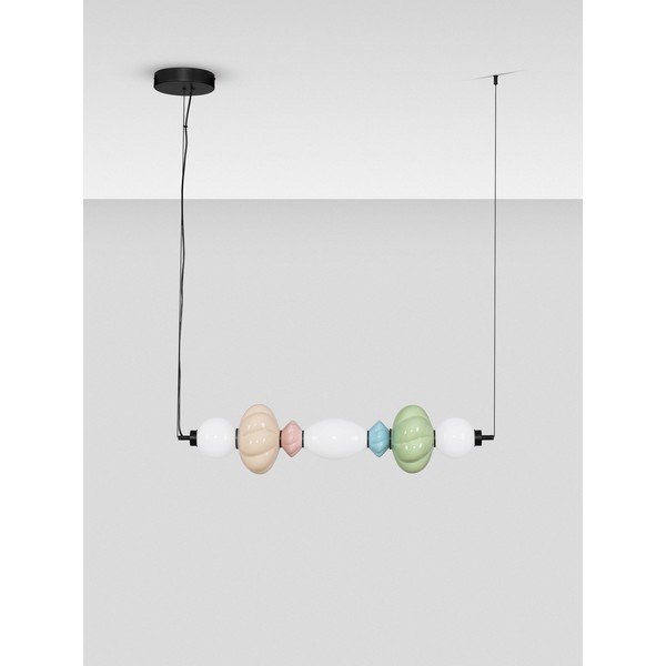 Lampadario LED in ceramica con paralume in ceramica/con paralume in vetro con intensità regolabile Oneta – Nova Luce-image-3