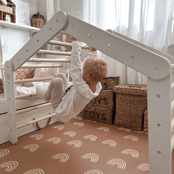 Pikler triangolo montessori nero in pino massiccio 61x112x94 cm Montessori – Meowbaby-image-2