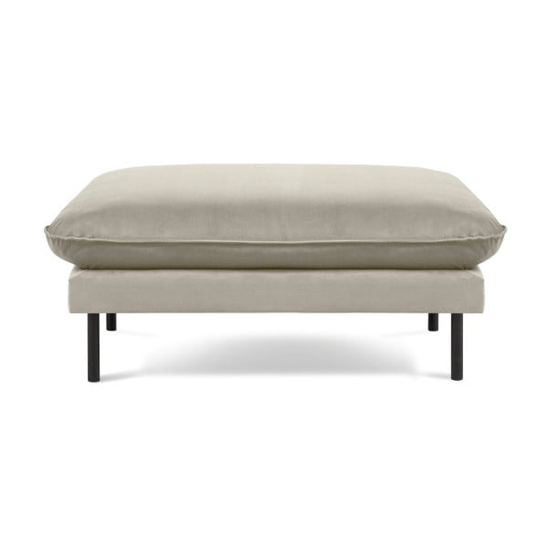 Pouf in velluto beige , 100 x 80 cm Vienna - Cosmopolitan Design-image-2