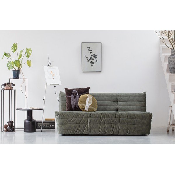 Divano in velluto verde 160 cm Bag - WOOOD-image-4