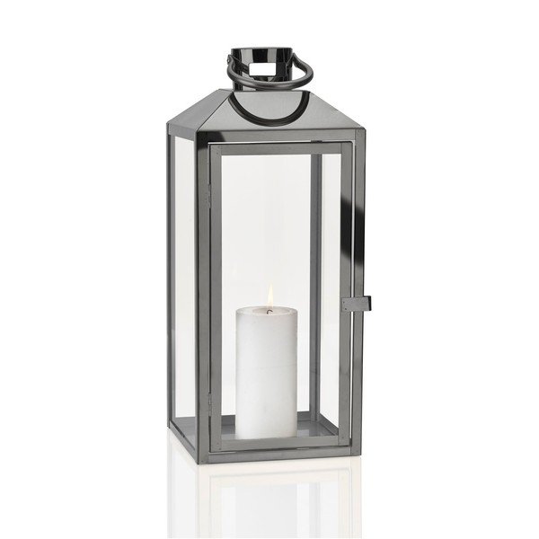 Lucerna Villa Collection Clear Titanium, výška 52,5 cm