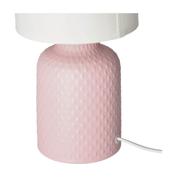 Lampada da tavolo rosa con paralume in tessuto (altezza 32 cm) Iner - Candellux Lighting-image-3