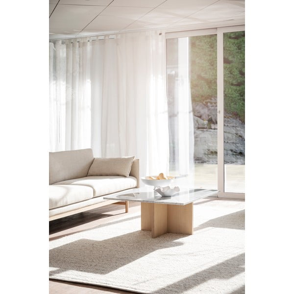 Tavolino in marmo bianco 90x90 cm Brooksville - Rowico-image-3