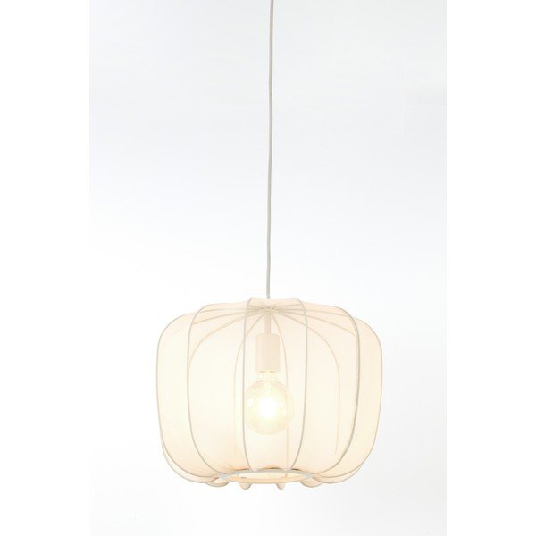 Lampadario color crema con paralume in tessuto ø 12 cm Plumeria – Light & Living-image-3