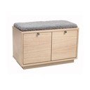 Scarpiera color naturale con panca grigia 70 cm Confetti - Rowico